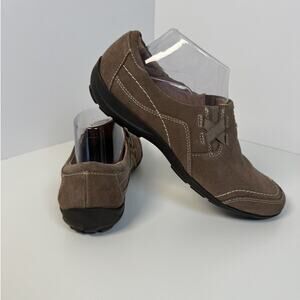 Naturalizer French Minimalist SlipOn Women 9 Brown Suede Leather Casual Loafers